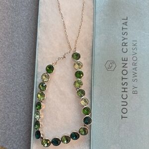 Touchstone Crystal Vibrant Green Necklace